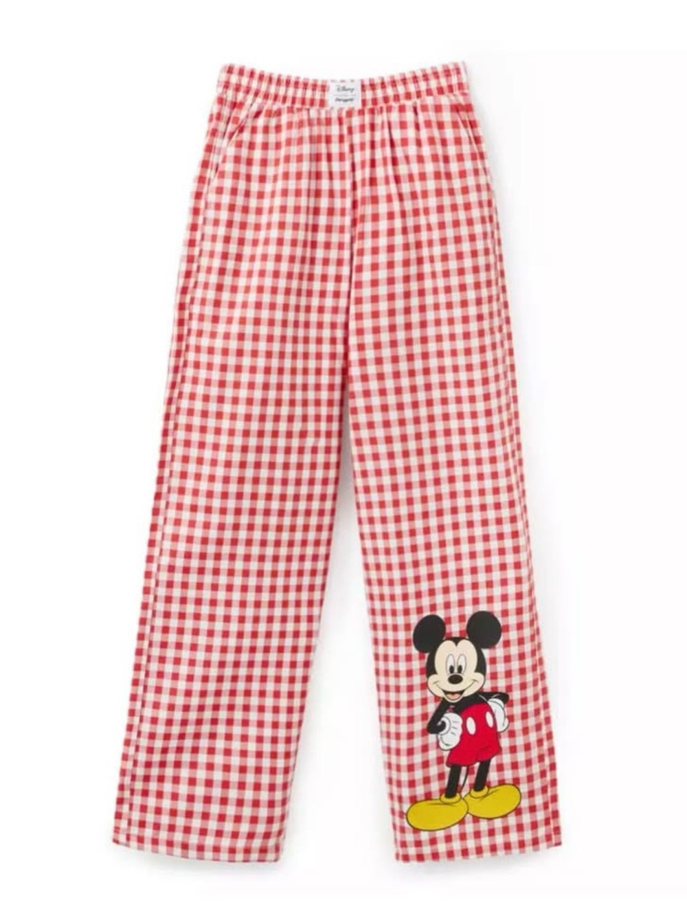 Disney  Red Gingham Mickey Mouse Pants